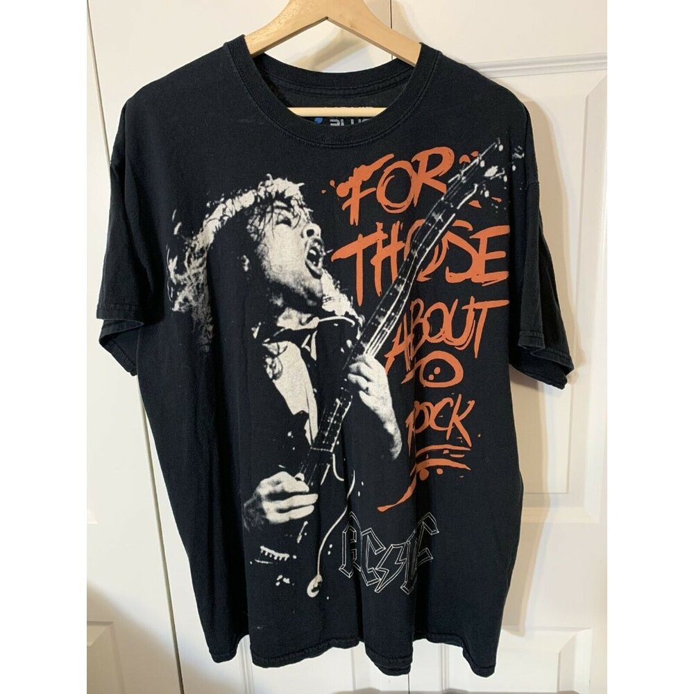 AC/DC Liquid Blue T Shirt Men’s Sz XL For Those About To Rock‎  ANGUS YOU…